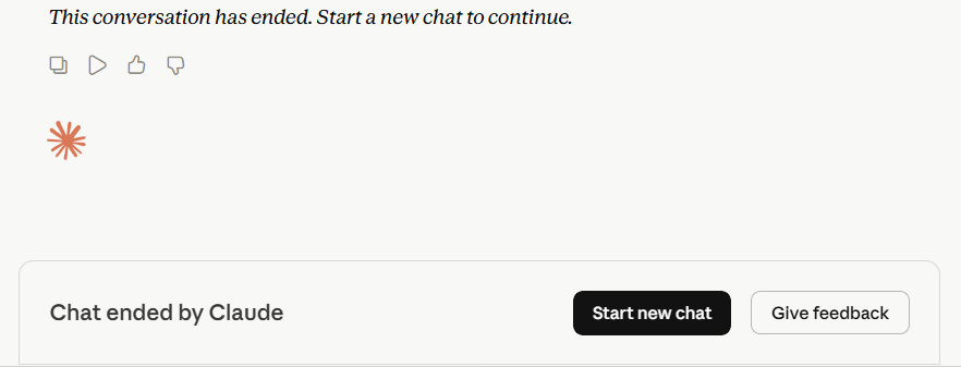 Claude ended the conversation after repeated warnings